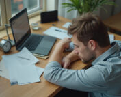 Personne épuisée au travail